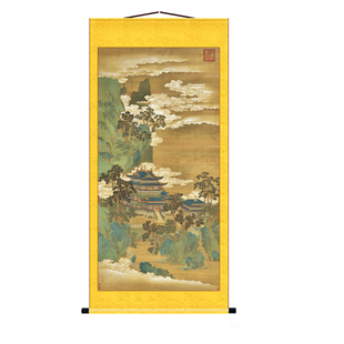 仙家堂口山水画无活物家仙装饰画堂单挂画暗堂画竖中式卷轴画定制