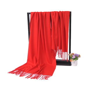 公司年会活动红围巾定制印Logo刺绣同学聚会男女中国红大红色围脖