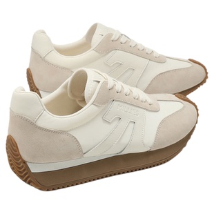 millies妙丽女鞋时尚真皮阿甘鞋2025年新款运动休闲复古风德训鞋