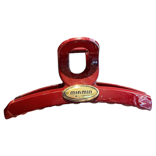 韩国东大门MINMIN气质鲨鱼夹时尚后脑勺发抓红色抓夹发量多发夹女