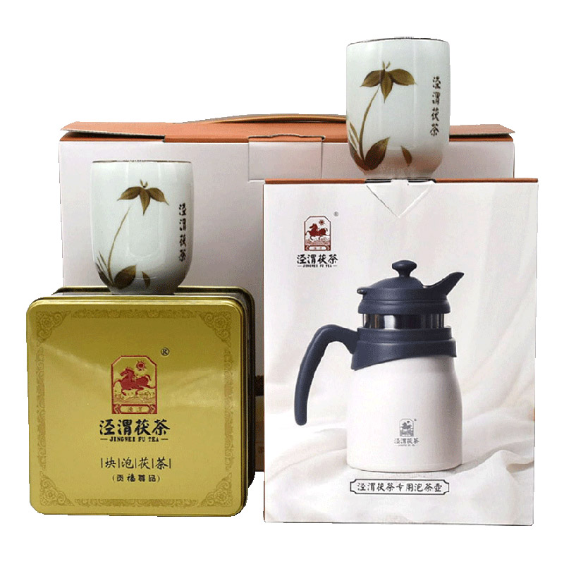 泾渭茯茶焖壶+块泡茯茶套装