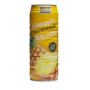 台湾果汁国民味队芒果汁凤梨汁500ml罐装饮料清凉水蜜桃百香果味
