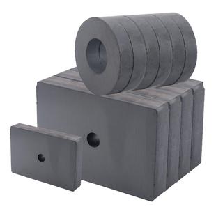 吸铁石强力大号磁铁强环形磁片超强吸力圆形滋长方形方块黑色磁石