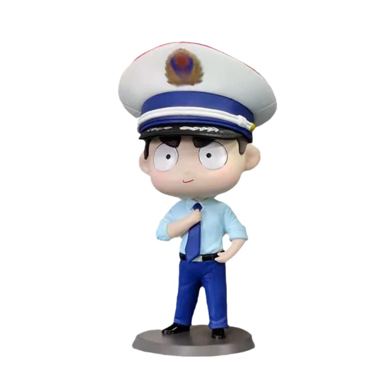消防员手办公仔摆件火焰蓝逆行者