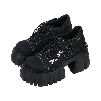 少女休闲厚底鞋百搭学院风小单鞋