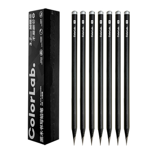 晨光黑木铅笔粗芯高颜值黑杆量贩装小学生专用高端黑木一年级hb安全无毒幼儿园3.2mm2B儿童练字无铅毒不易断