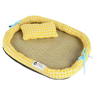 猫窝凉席宠物冰垫狗窝夏季圆形猫咪睡觉用窝垫子大尺寸夏用品大全