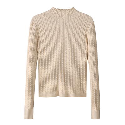 半高领套头短款毛衣女针织小个子