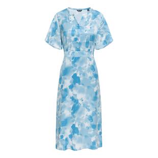 Aquascutum/雅格狮丹夏季女士短袖连衣裙收腰印花裙子Q4773EL011