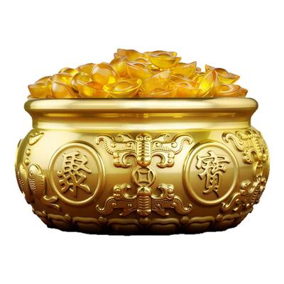 天然水晶黄元宝招财摆件