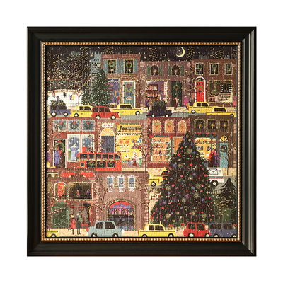 复古冬灯拼图相框框架空框1000片