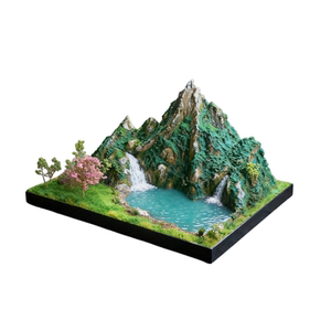 山川瀑布微缩景观桌面摆件