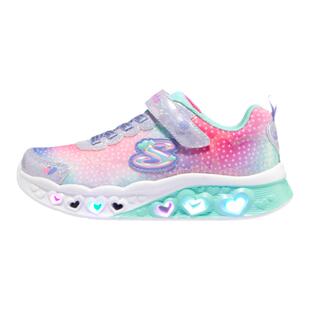 Skechers斯凯奇童鞋女童闪灯鞋儿童可爱梦幻魔术贴女童休闲运动鞋