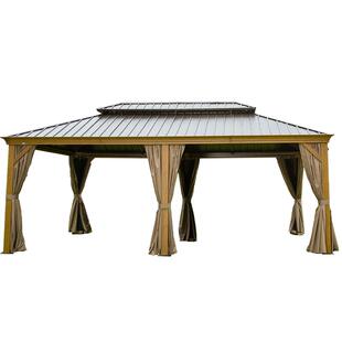 临亚户外凉亭遮阳棚庭院帐篷别墅院子景区休闲抗大风雨铝合金凉亭