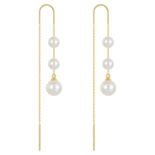 2025新款爆款长款珍珠流苏耳线高级感轻奢小众设计独特耳环耳饰女