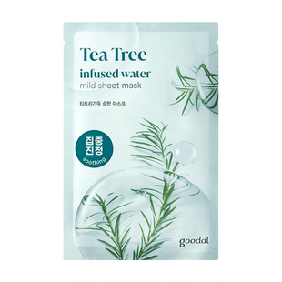 goodal/果达儿补水保湿滋润面膜纯净系列温和茶树青苹果贴片面膜