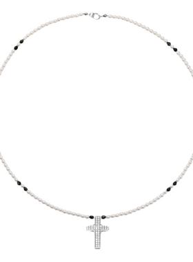 GRGR珍珠十字架吊坠项链