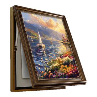 日出东方电表箱装饰画配电箱遮挡挂画餐厅风景油画免打孔壁画高档