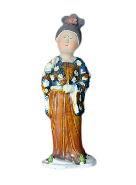 古法手工唐三彩陶俑25cm