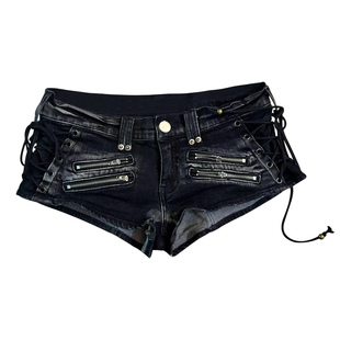 【小雨的岛】d.i.a风毛毛花边绑带低腰牛仔短裤高街设计感裤子女
