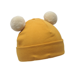 婴儿帽子春秋纯棉护耳胎帽宝宝冬季帽子可爱超萌婴幼儿韩版套头帽