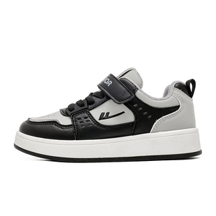 回力童鞋男童板鞋2025年冬季新款休闲熊猫板鞋皮面软底儿童运动鞋