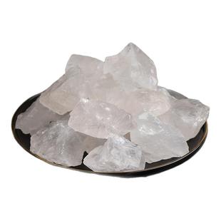 天然白水晶扩香石原石碎石水晶净化消磁石水晶石摆件鱼缸造景石