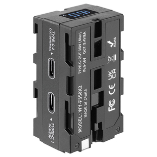 FOMOITO D-TAP转NP-F550双面模拟假电池同时供电监视器和无线图传