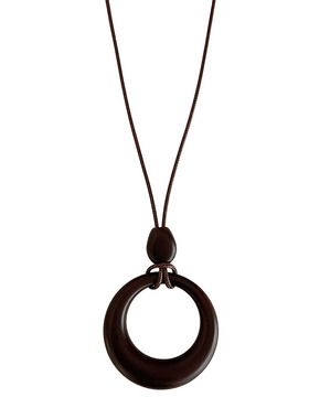 秋冬花朵镂空蜡绳项链女长款