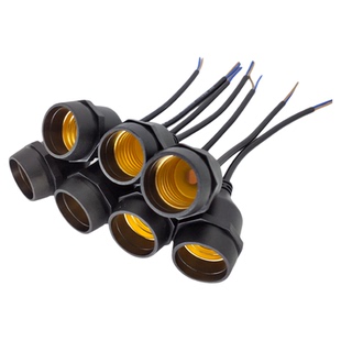 IP67防水灯口带线户外E27螺口灯座防摔全铜灯头E27防水灯泡