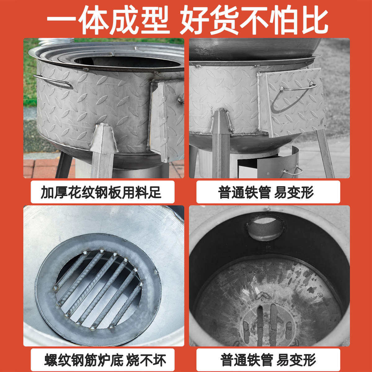 新款柴火灶烧木柴家用农村柴火炉户外炉具大锅台野餐炉子地锅灶台