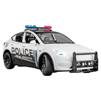 特斯拉modelY警车玩具车配充电桩
