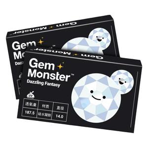 明基GemMonster琦洛丽阿狸硅水凝胶美瞳月抛1片隐形眼镜三明治