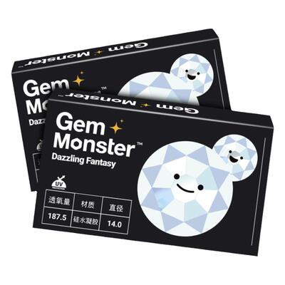 明基GemMonster琦洛丽阿狸硅水凝胶美瞳月抛1片隐形眼镜三明治