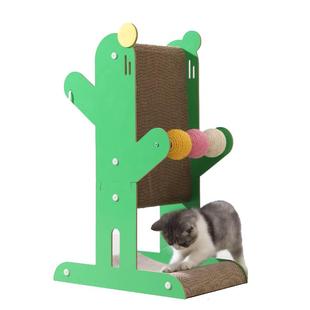 仙人掌猫抓板立式磨爪器瓦楞纸耐磨耐抓不掉屑内芯可换玩具猫用品