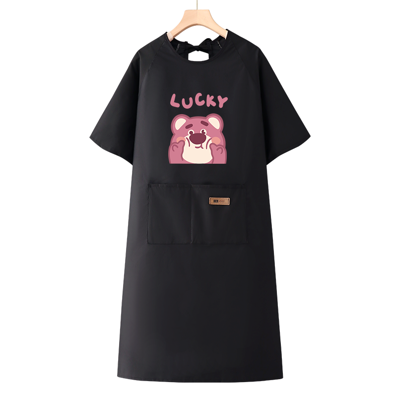 半袖罩衣防水围裙工作服女