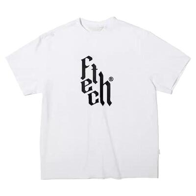 FETCH24春夏新款logoFLY HIGH印花圆领短袖T恤