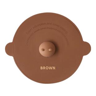 LINE FRIENDS布朗熊硅胶保鲜盖碗盖密封锁鲜食品级防漏防尘盖子