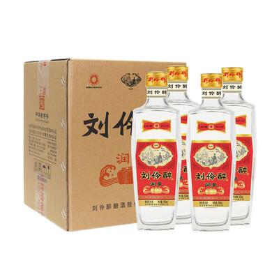 刘伶醉酒润泉52度42度浓香型口粮酒500ml*4瓶纯粮食整箱高度白酒