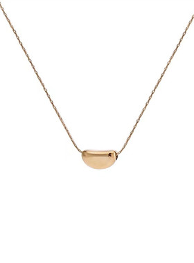 不掉色相思豆锁骨链项链钛钢钛钢