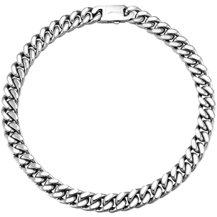 KREAM 高品质 45cm古巴锁骨颈项链cuban link立体切割 嘻哈choker