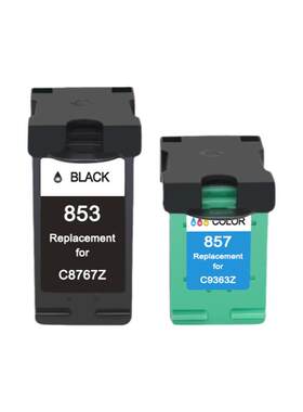 MAG适用 惠普853 857墨盒HP Deskjet 6840 9800 9808 9860墨盒 Officejet 6208 6318 7208打印机黑彩色墨水盒