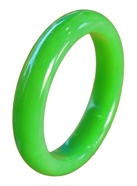 和田玉老坑碧玉手镯籽料正圈玉镯