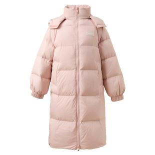 若潮大码女装2025冬季新款90鸭羽绒服长款连帽被子服立领胖MM