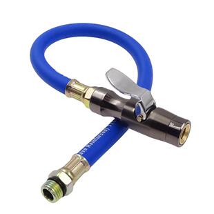 汽车胎压表充气管轮胎打气嘴接头咀扣式延长加厚管铜制自锁