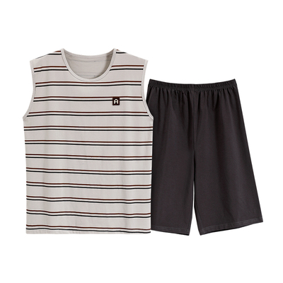 芬腾正品夏季纯棉款男家居服套装