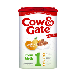 英国牛栏Cow&Gate1段0-6个月婴儿牛奶粉英国原装进口800g*6罐装