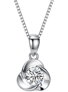 vana三叶草项链女纯银小众设计