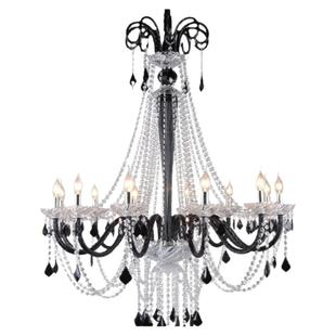 法式漫咖啡吊灯服装店高级感大气灯黑色水晶灯餐厅奶茶店灯具KTV