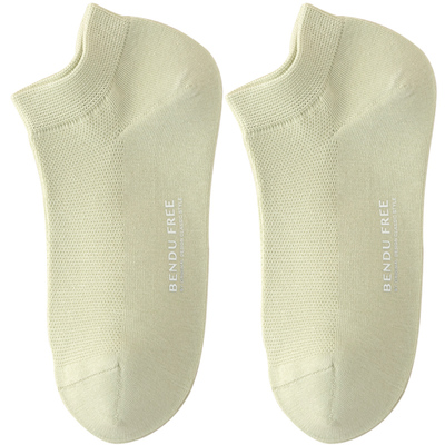 100%纯棉透气女士短袜无骨